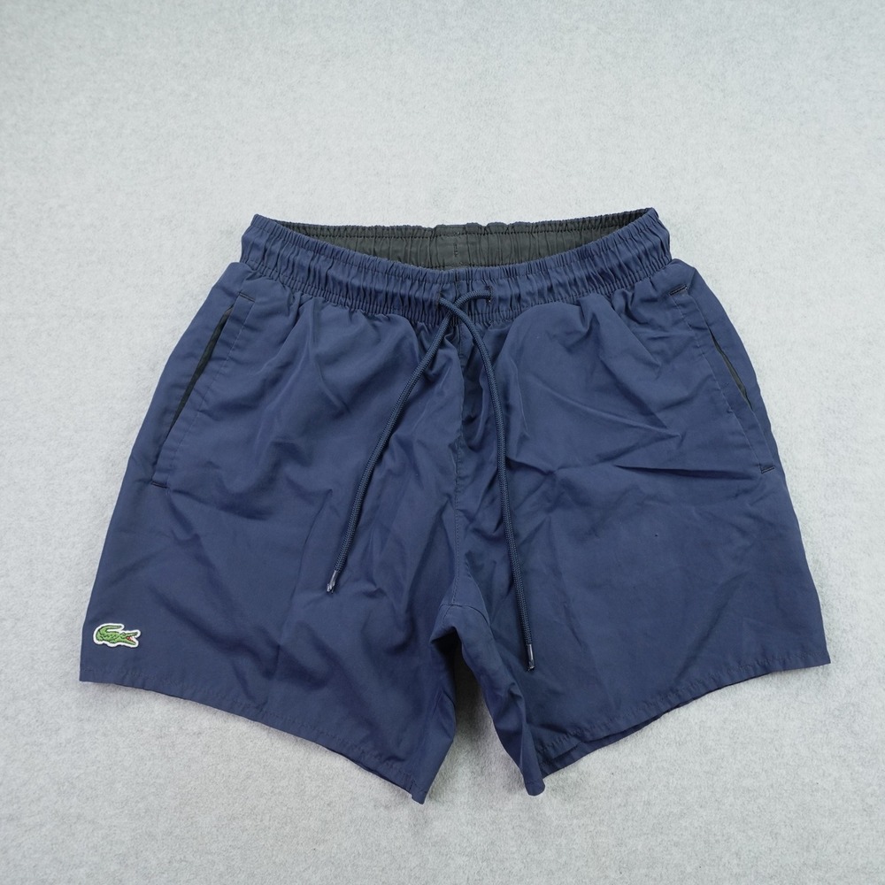 Lacoste Swim Shorts Mens Small Navy Blue Athletic Swimwear